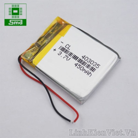 Pin lithium 403035 450mAh 3.7V – Linh kiện điện tử SMD
