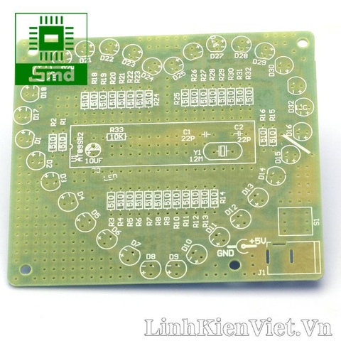 PCB led trái tim 8051