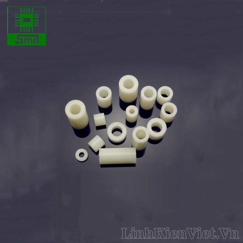 Đệm nhựa ABS Nylon Đục Lỗ Màu Trắng các loại (phi 3) M3