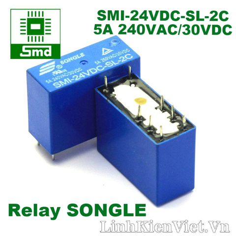 Relay SONGLE SMI-24VDC-SL-2C T90 (5A - 8 chân)