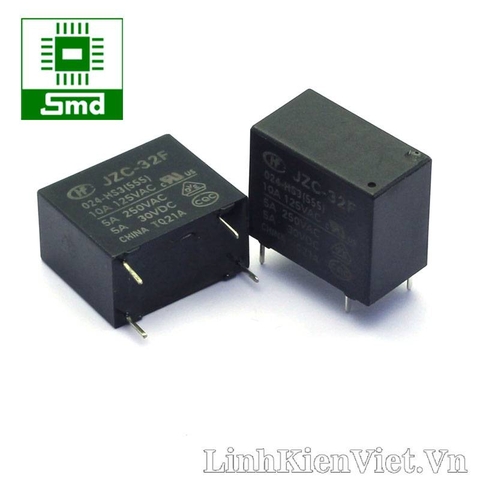 Rơ le 4 chân 24V 12V JZC-32F-HS3 - 5A loại 1 cặp tiếp điểm thường mở relay