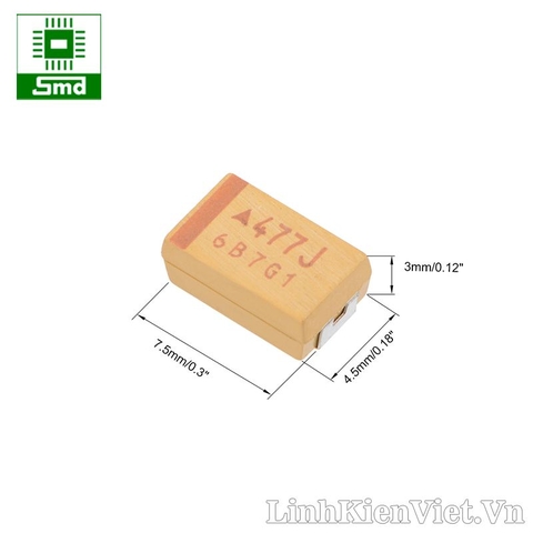 Tụ Tantalum 6.3V-470uF (7343)