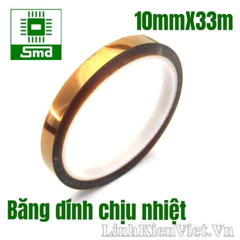 Băng dính chịu nhiệt 10mm (độ dài 33m)