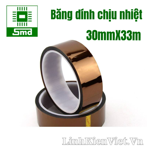 Băng dính chịu nhiệt 30mm (độ dài 33m)
