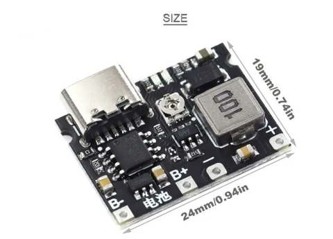 Mạch sạc pin Cổng Type-C UPS mini 18650 TC4056 1S tích hợp Mạch tăng áp 2A từ 4V lên 28V