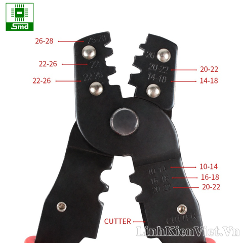 Kìm Bấm Cốt cose càng cua cắt dây HS-202B HS-202D Đa Năng 4 Trong 1
