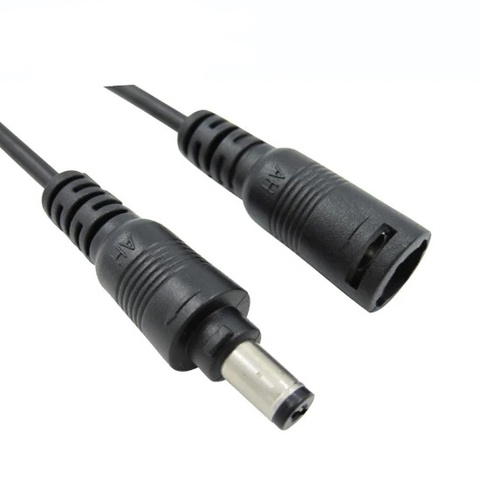 Jack DC Loại 5A Có khóa màu đen nối nhanh kèm dây dài 13cm