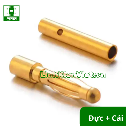 Chân cắm nhanh bắp chuối 4mm mạ vàng đực - cái