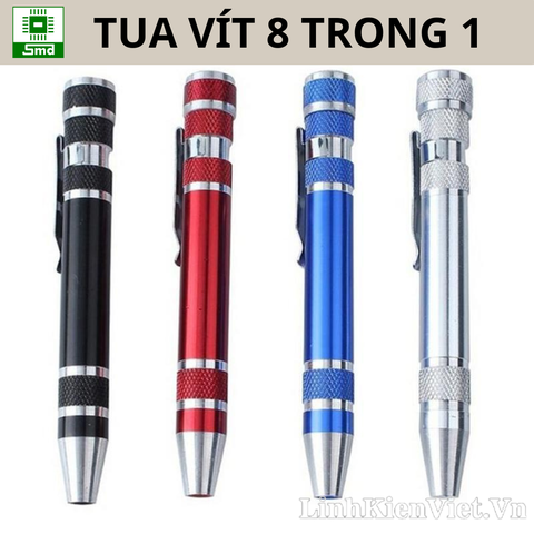 Bộ Tua Vít Sửa Chữa Đa Năng 8 Trong 1 chuôi hợp kim nhôm Bỏ Túi Tiện Dụng