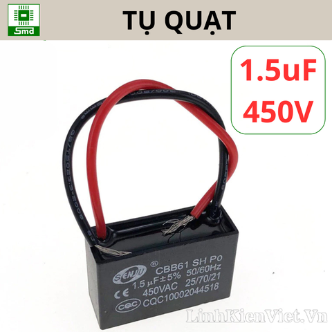 Tụ quạt 1.5uF 450V (38x17x27)