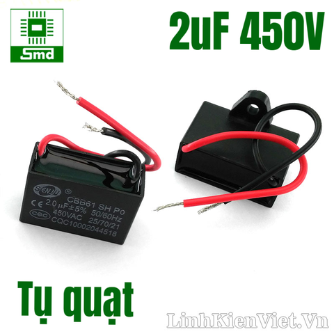 Tụ quạt 2uF 450V (38x17x27)