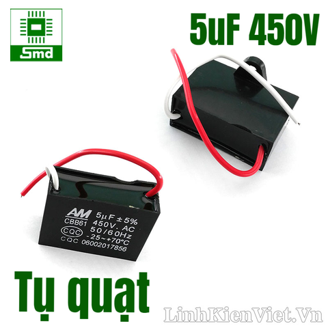 Tụ quạt 5uF 450V (40x23x32)