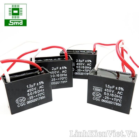 Tụ quạt 1uF 450V (35x11x20)