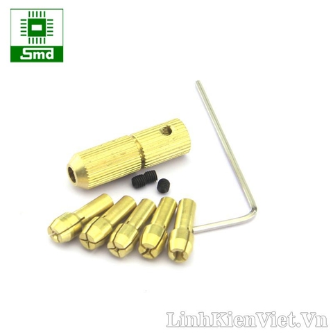 Bộ đầu kẹp mũi khoan 5 cỡ (Trục 2.3 mm)