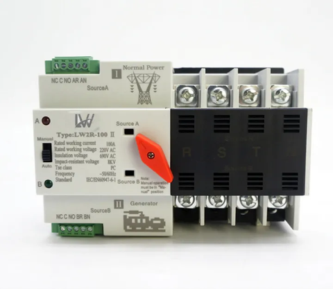 Cầu dao đảo chiều tự động ATS (LW2R-100) 4P 100A
