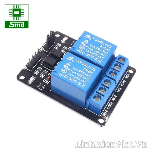 Module 2 relay đóng cắt thiết bị điện 5V 10A 2 kênh