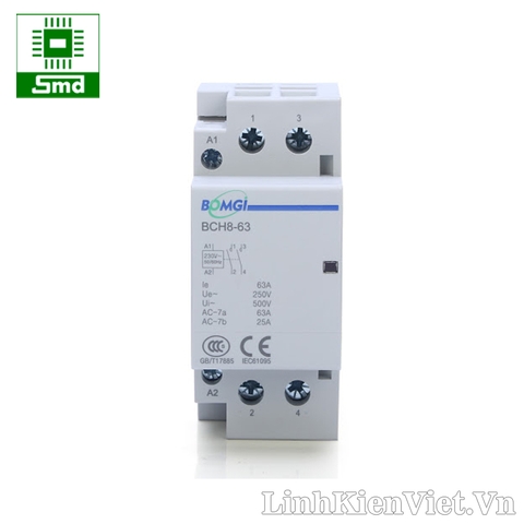 Khởi động từ 1 pha 220V 63A Contactor đóng cắt điện (BCH8-63 2NO)