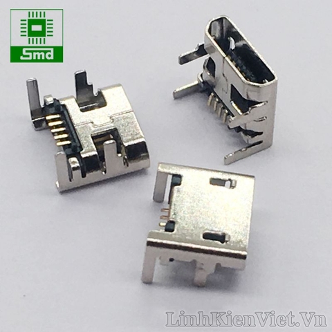 Chân micro USB cái SMD (chân định vị cắm) (mẫu 12)