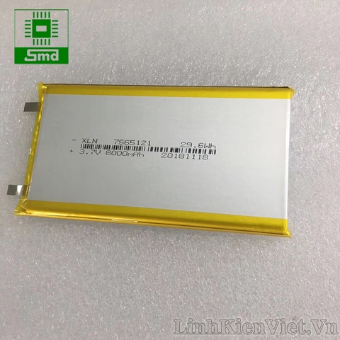 Pin Lithium 7565121 8000mAh 3.7V