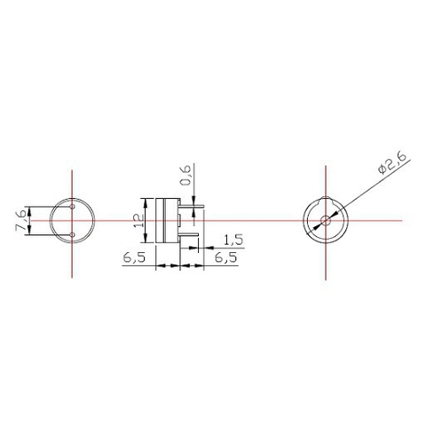 Còi chip tự kêu 12065 ( Active buzz) 3V/5V/12V