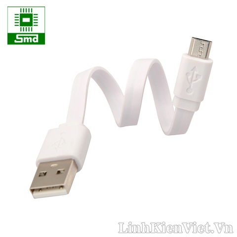 Cáp micro USB 30cm màu trắng