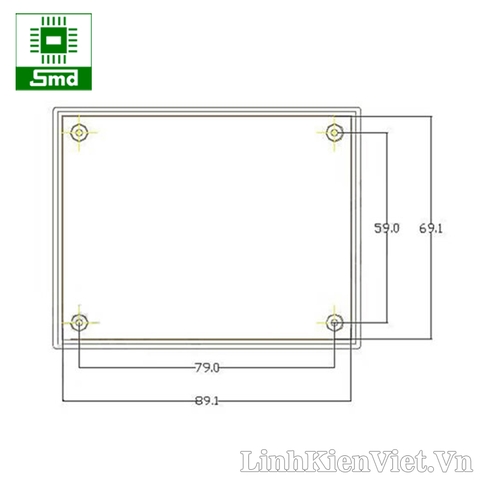 Hộp nhựa 95x75x43