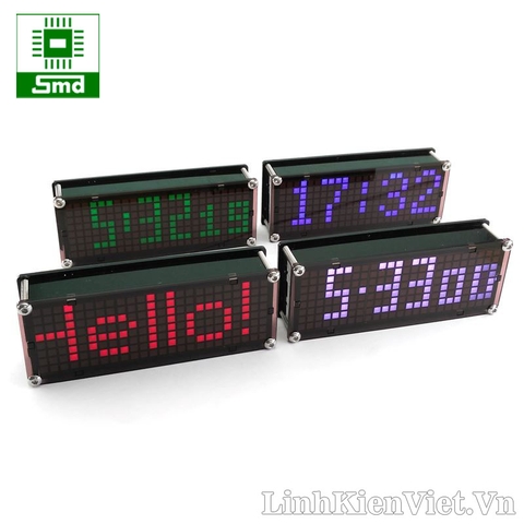 Đồng hồ LED Matrix Mini V2 (Màu xanh lá)
