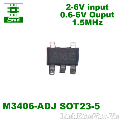 M3406-ADJ SOT23-5 Buck 2-6V 800mA (A17E A17K A16E)