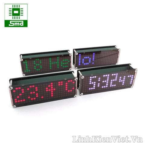 Đồng hồ LED Matrix Mini V2 (Màu xanh lá)
