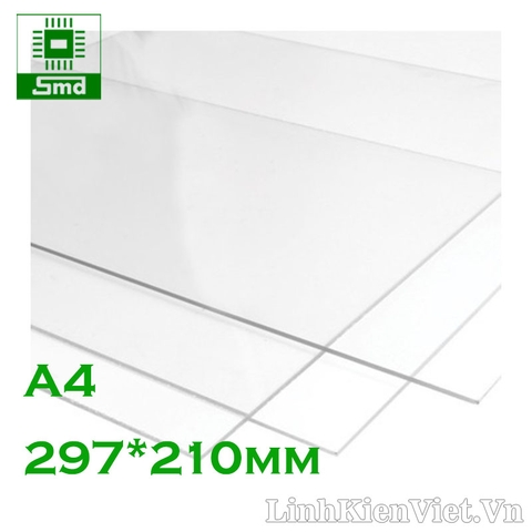 Mica 2mm A4 Trắng trong