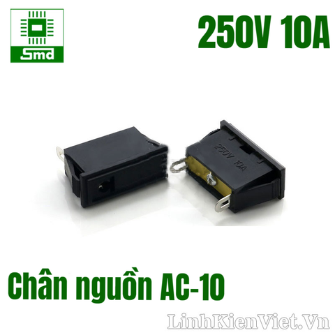 Chân nguồn AC-10 (Lẫy nhựa)