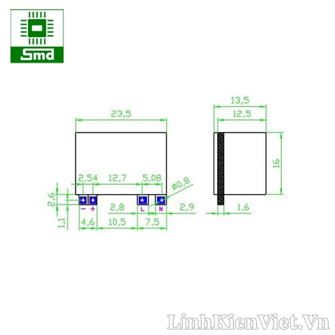 Module nguồn 5V 600mA , mạch nguồn 5V