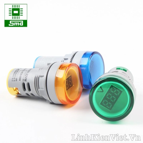 Đèn led báo điện áp AC 220V AD101 22mm (Đỏ)