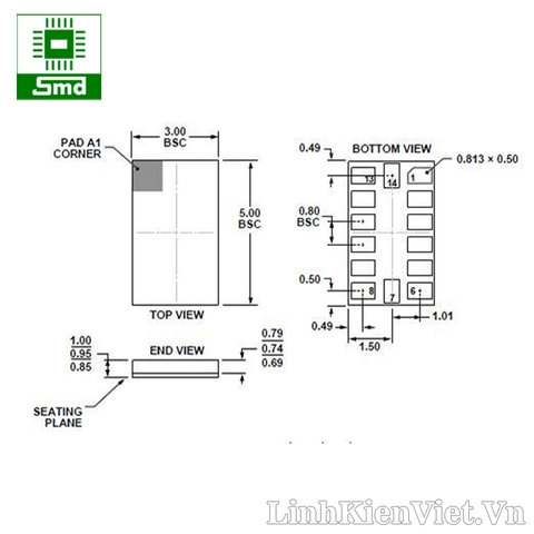 ADXL345 3-axis inertial sensor accelerometer