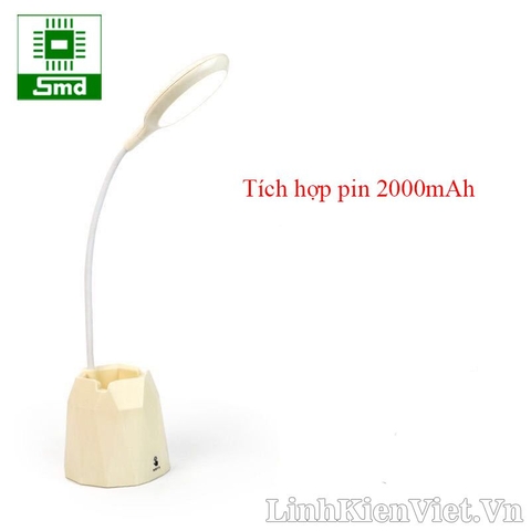 Đèn học để bàn chống cận 3 chế độ sáng (pin 2000mAh- Xanh)