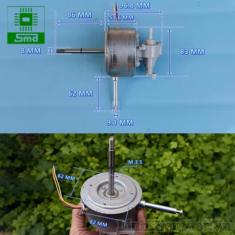 Động cơ NIDEC không chổi than 24-36V (BLDC làm quạt DC)