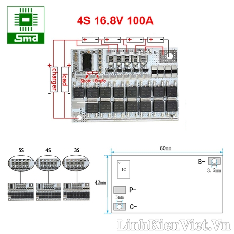 Mạch bảo vệ và cân bằng pin Lithium