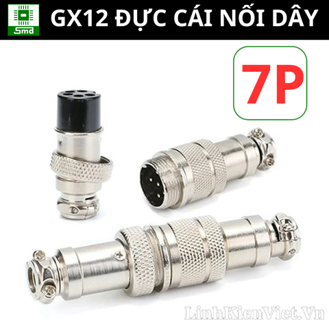 Bộ jack cắm bắt dây GX12 đực cái chuyên dụng nối dây - 7P