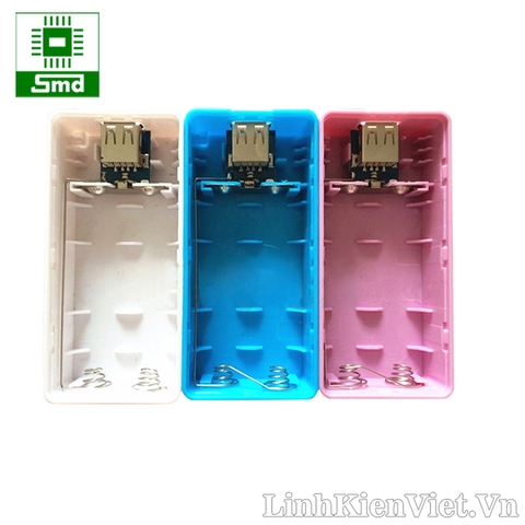 Box sạc dự phòng 2 cell vỏ nhựa