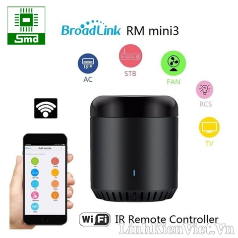 Trung tâm điều khiển nhà thông minh Broadlink RM Mini 3