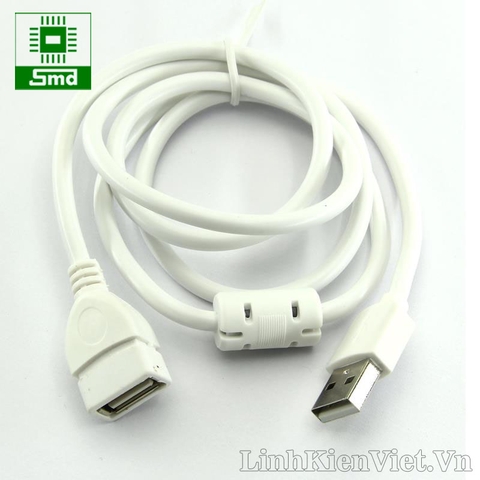 Cable nối dài USB hai đầu đực - cái (Màu trắng - 1m)