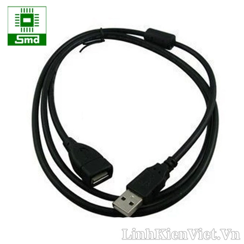 Cable nối dài USB hai đầu đực - cái (Màu đen - 1m)