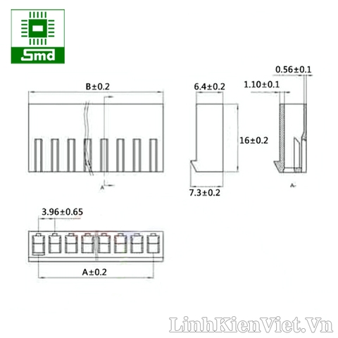 CH3.96mm 3P Cái