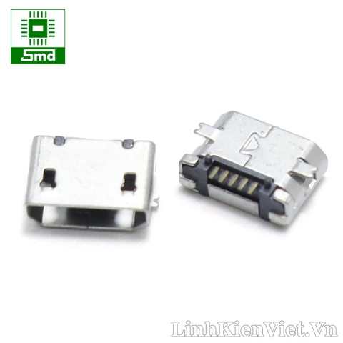 Chân micro USB SMD (Chân cái) Miệng thẳng mẫu 5