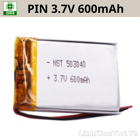 Pin lithium , Pin Li-Po 3.7V 503040 600mAh