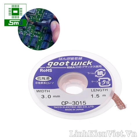 Dây hút thiếc Goot Wick 3mm - 1.5M (CP-3015)