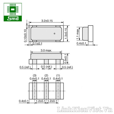 Thạch anh CSTCE3213 (3 pin)