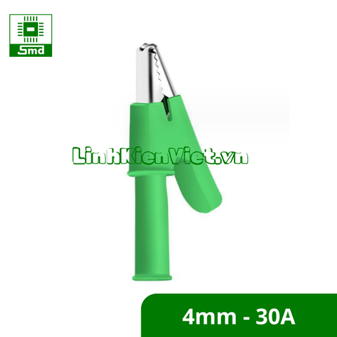 Kẹp cá sấu loại to cao cấp đỏ đen chất lượng cao chịu dòng 30A chuôi cắm 4mm