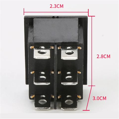 Nhấn nhả - Công tắc 6 chân 3 chế độ đảo chiều biểu tượng lên xuống điều khiển tời (nhấn nhả)
