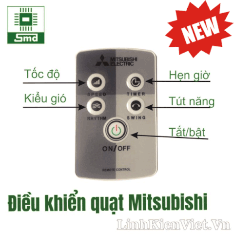 Bộ Mạch quạt cây + Tay điều khiển quạt cây Mitsubishi LV16-R